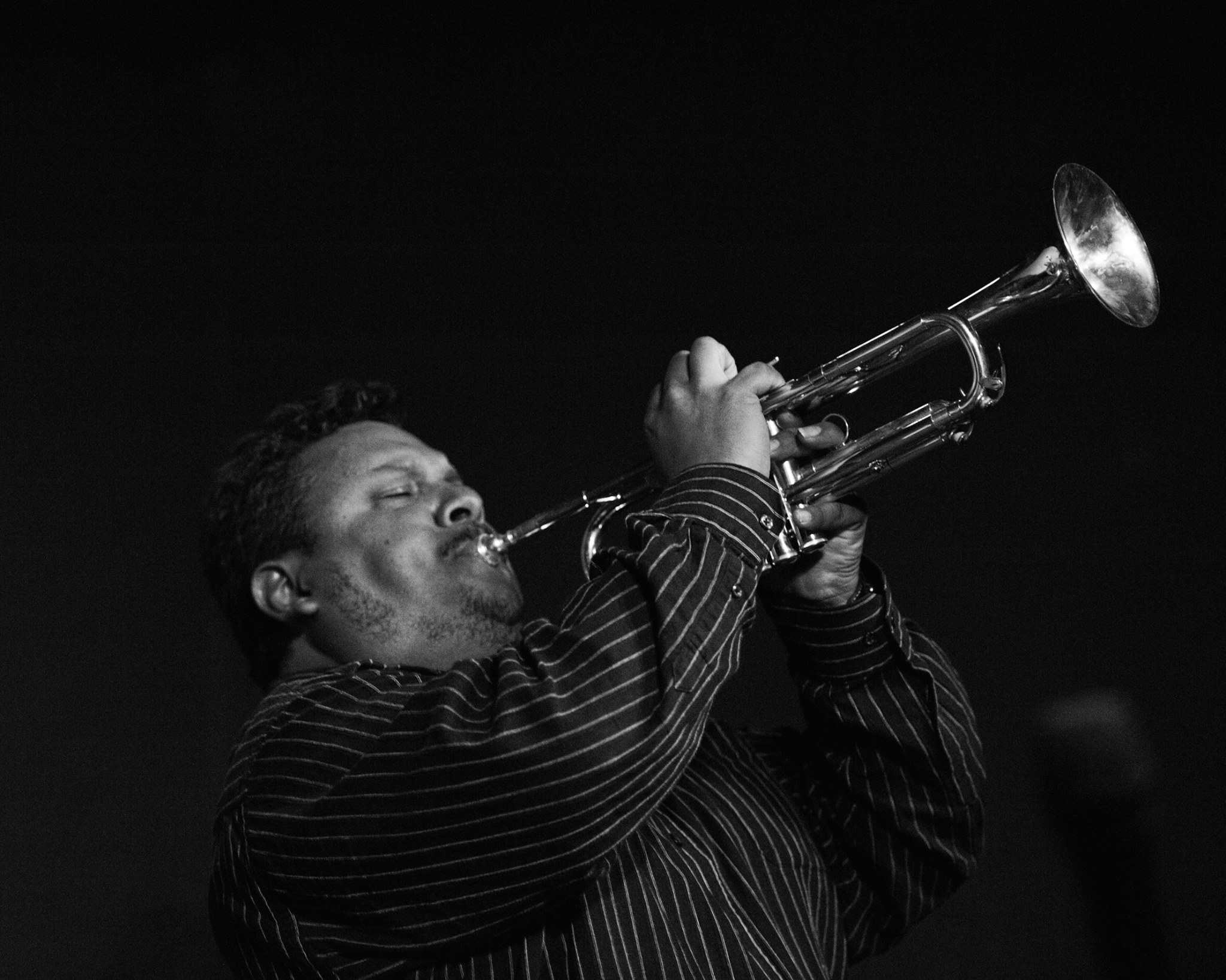 Patrick Lopez performing live on trumpet