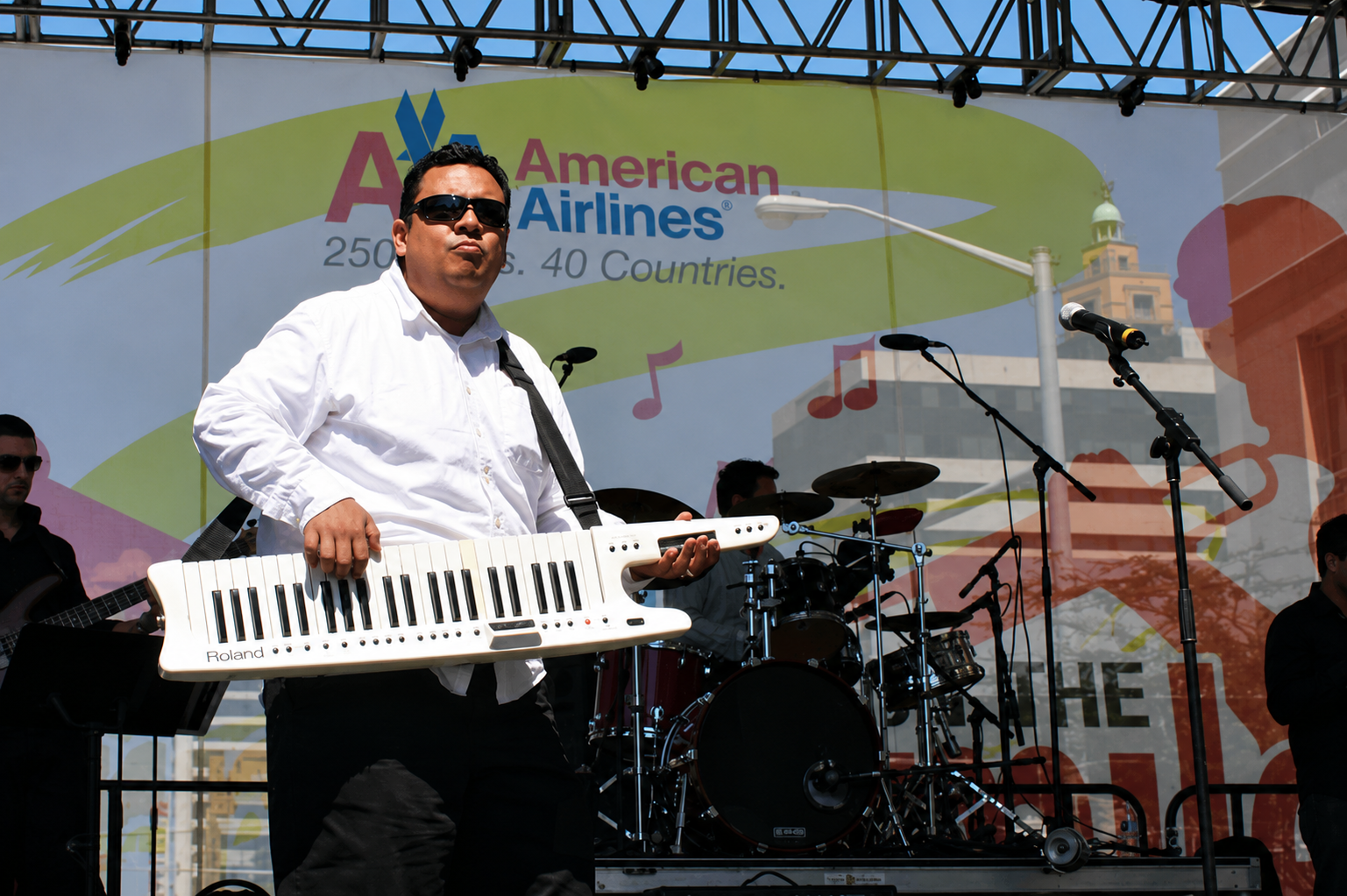 Patrick Lopez performing live as a musician and entertainer